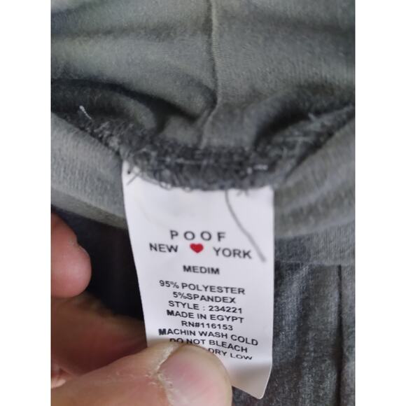 NWT Poof New York loose leggings with pockets and lace cuff SIZE MEDIUM - Picture 5 of 5